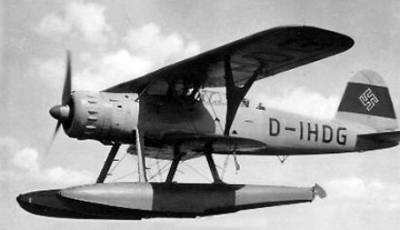 Немецкий двухместный гидросамолет-разведчик Heinkel He.114