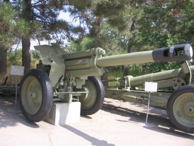 Советская 152-мм гаубица Д-1 образца 1943г.